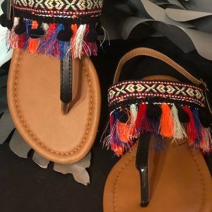 Tassel sandals